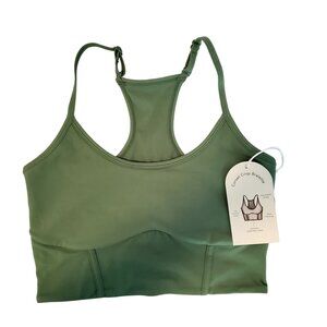 Blogilates Green Criss-Cross Back Sports Bra Adjustable Straps With Tags Small